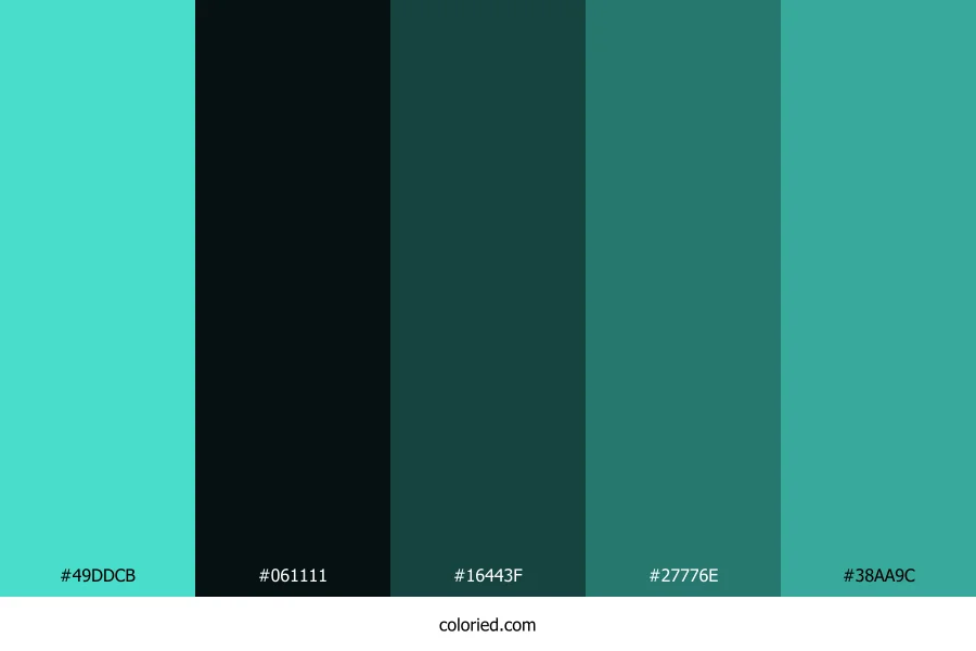 Mint Abyss Forest Color Palette