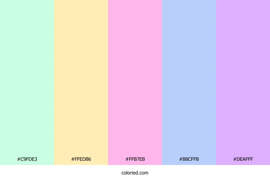 Mint and Cotton Candy Color Palette