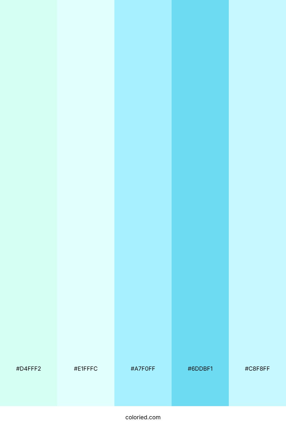 Mint and Light Blue Color Palette