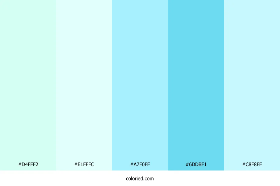 Mint and Light Blue Color Palette
