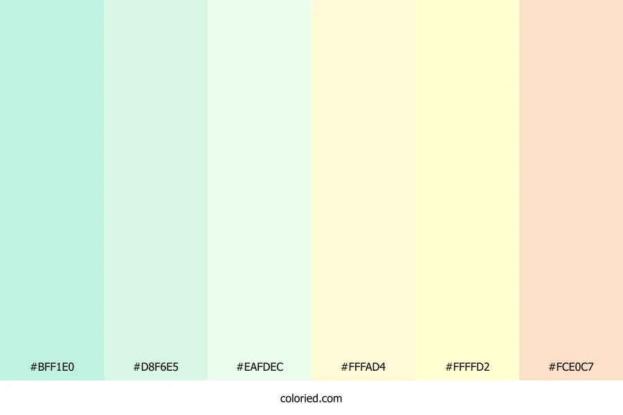 Mint and Pale Green Color Palette