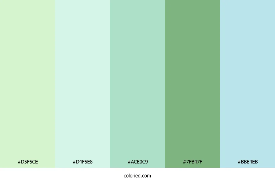 Mint and Pistachio Color Palette