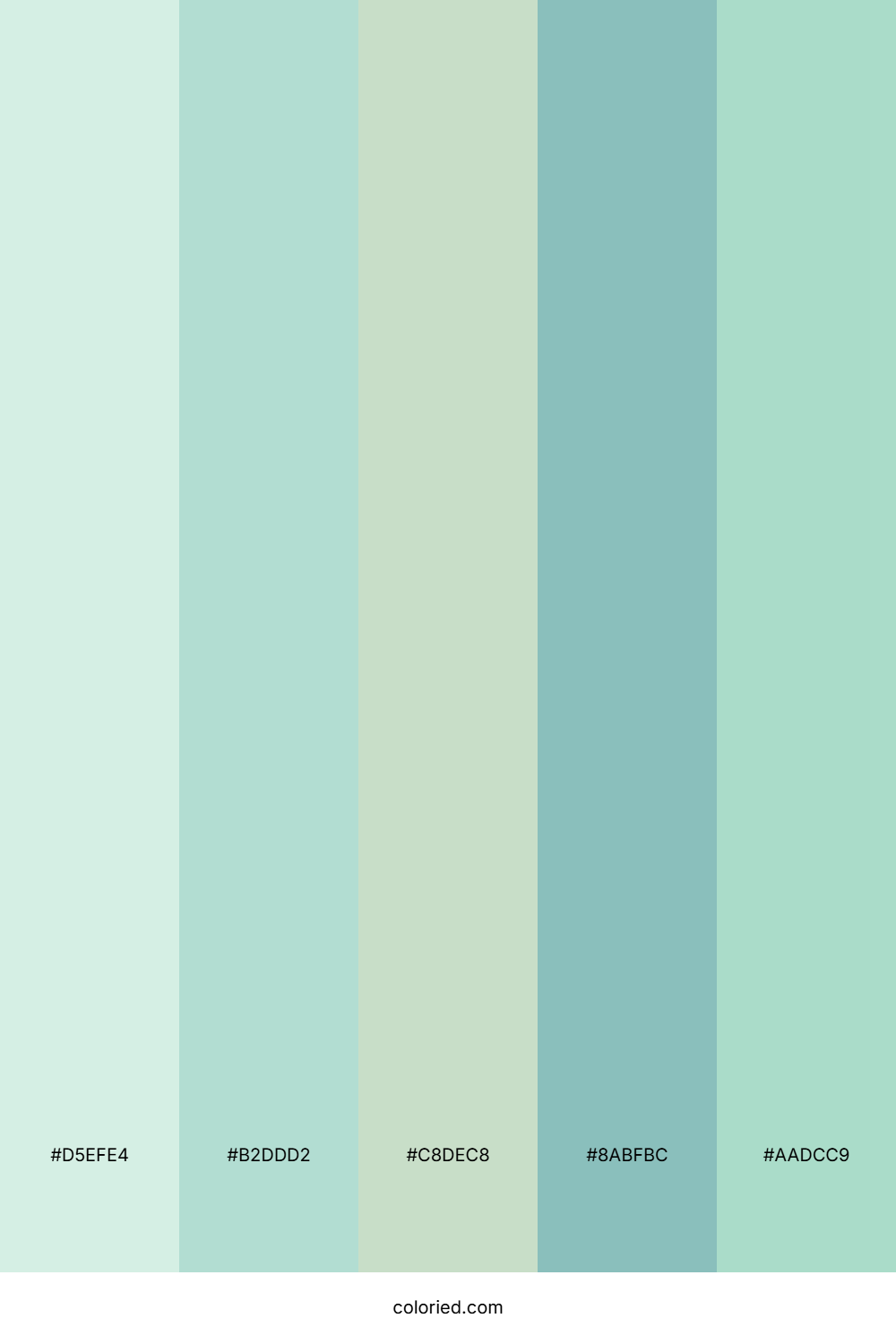 Mint and Seafoam Green Color Palette