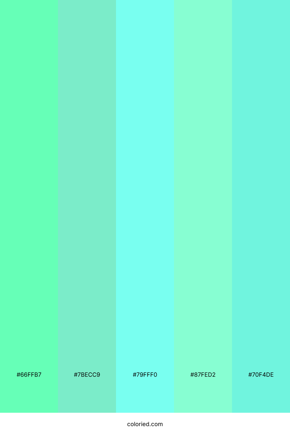 Mint and Turquoise Color Palette