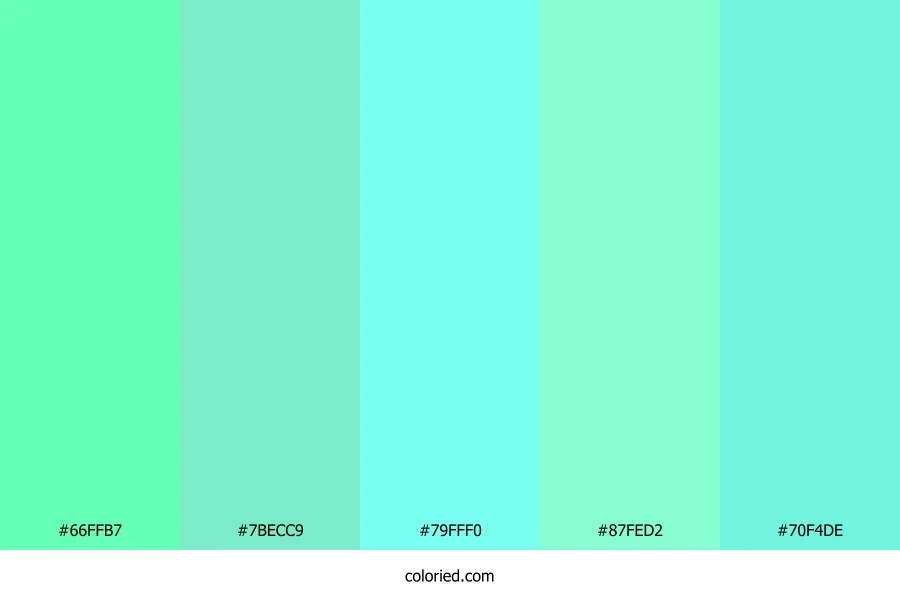 Mint and Turquoise Color Palette