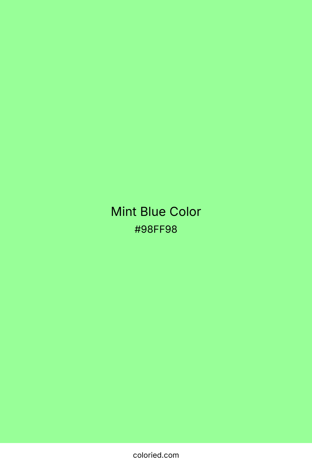 Mint Blue Color