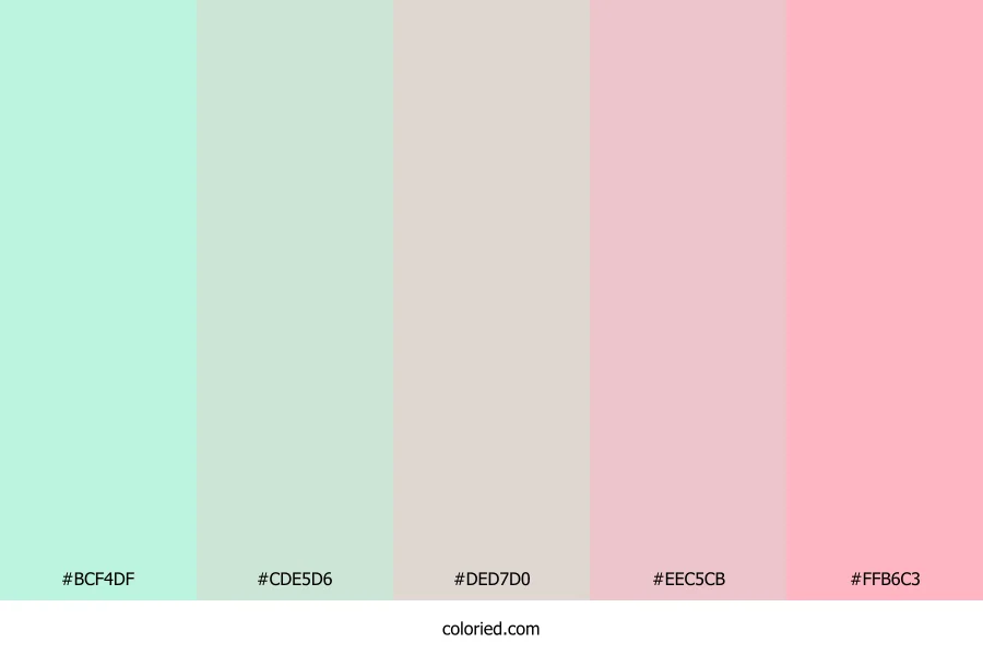 Mint Blush Delight Color Palette