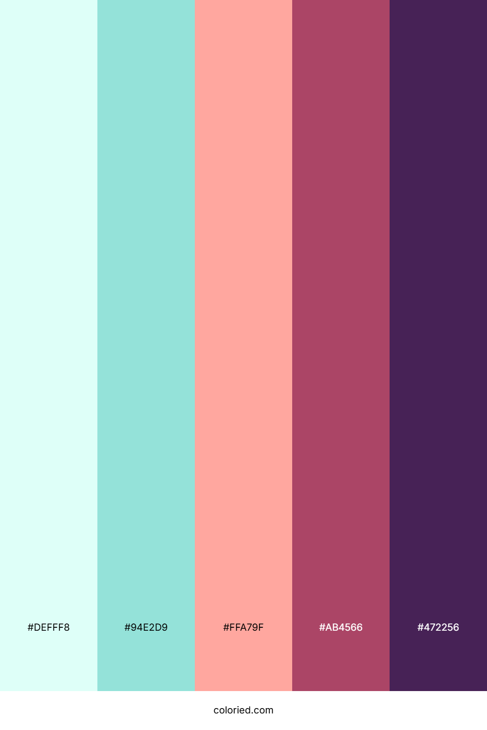 Mint Coral Breeze Color Palette