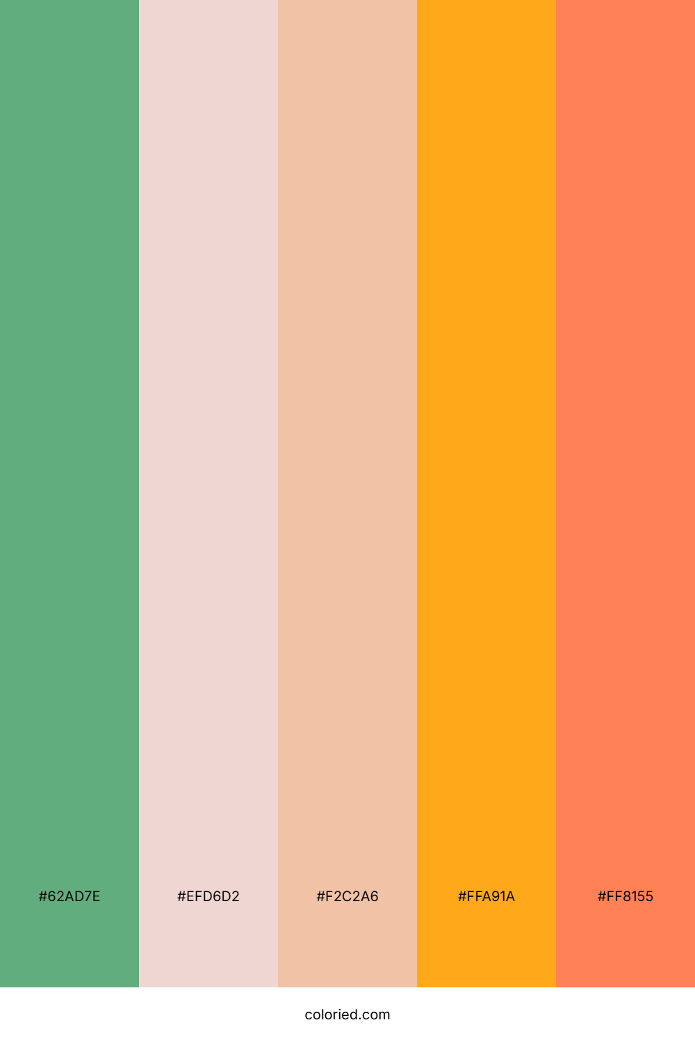 Mint Coral Sunset Palette
