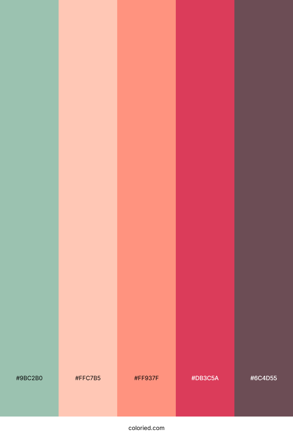 Mint Coral Twilight Color Palette