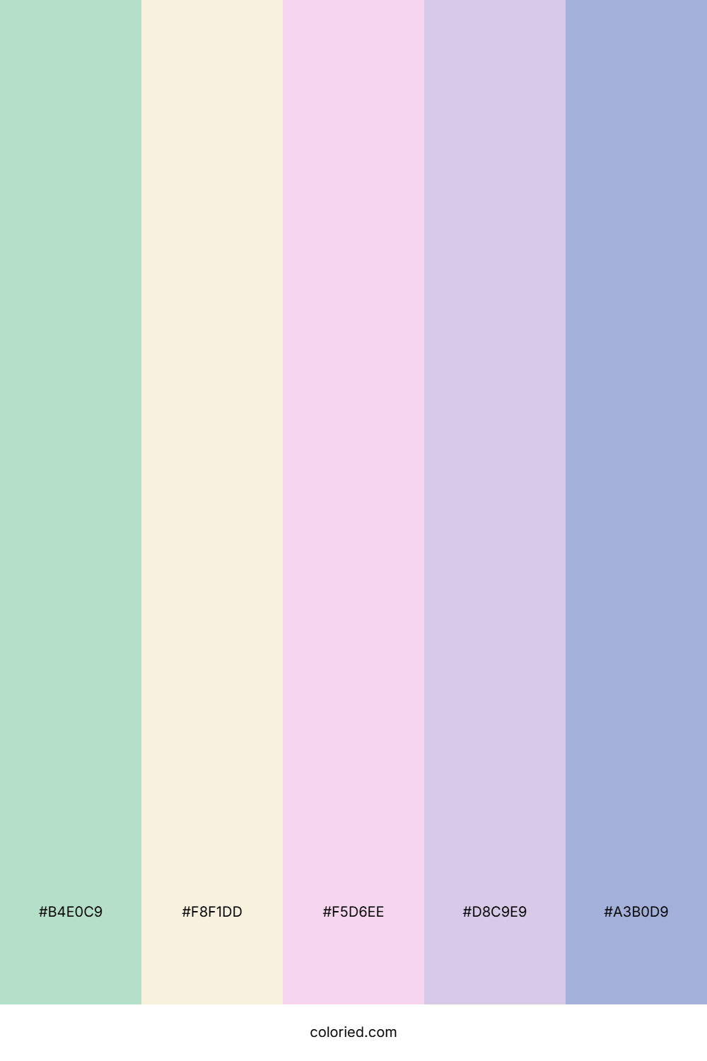 Mint Green and Lavender Color Palette