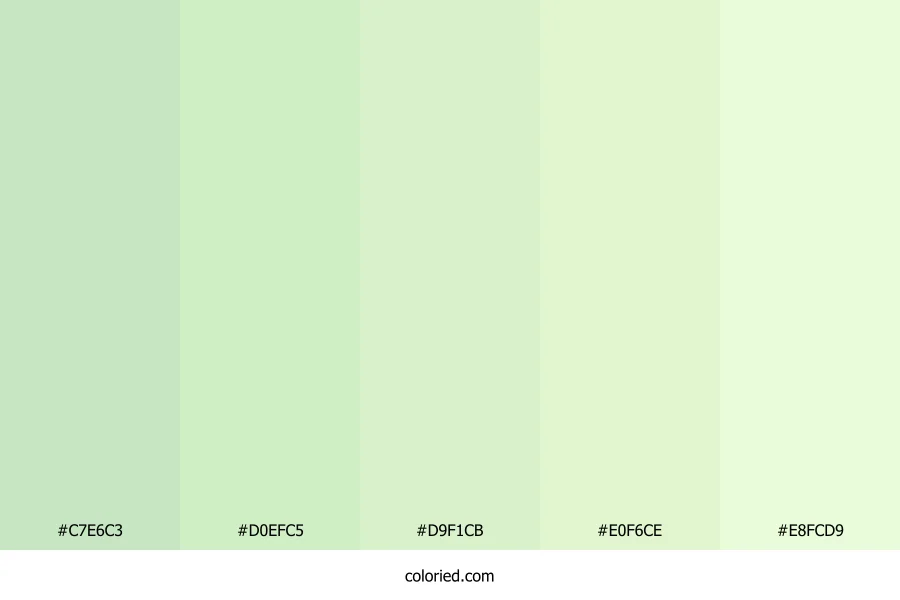 Mint Green and Pale Lime Color Palette