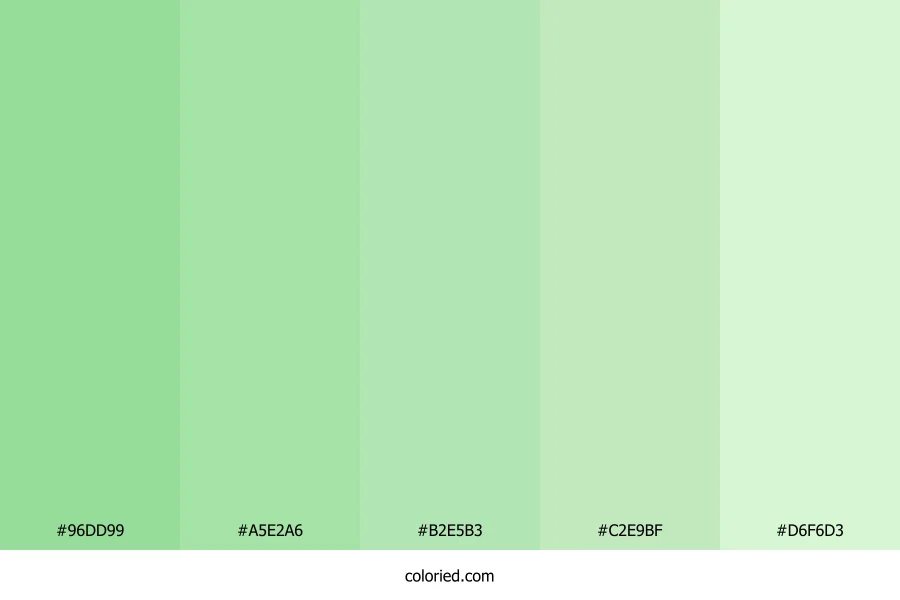 Mint Green and Pastel Green Color Palette