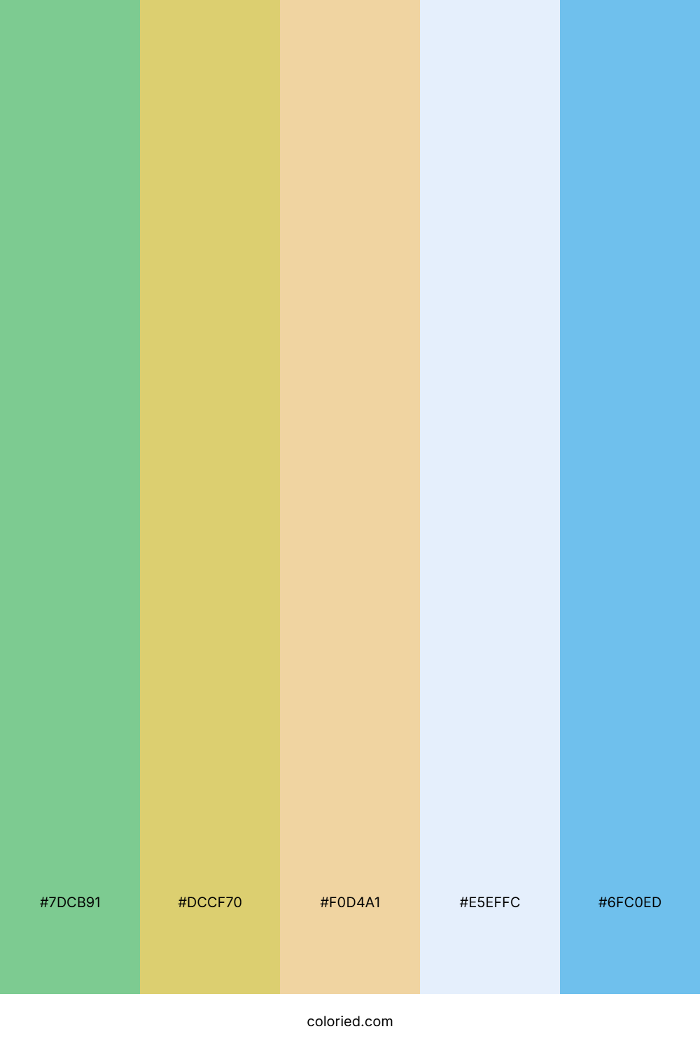 Mint Green and Sky Color Palette