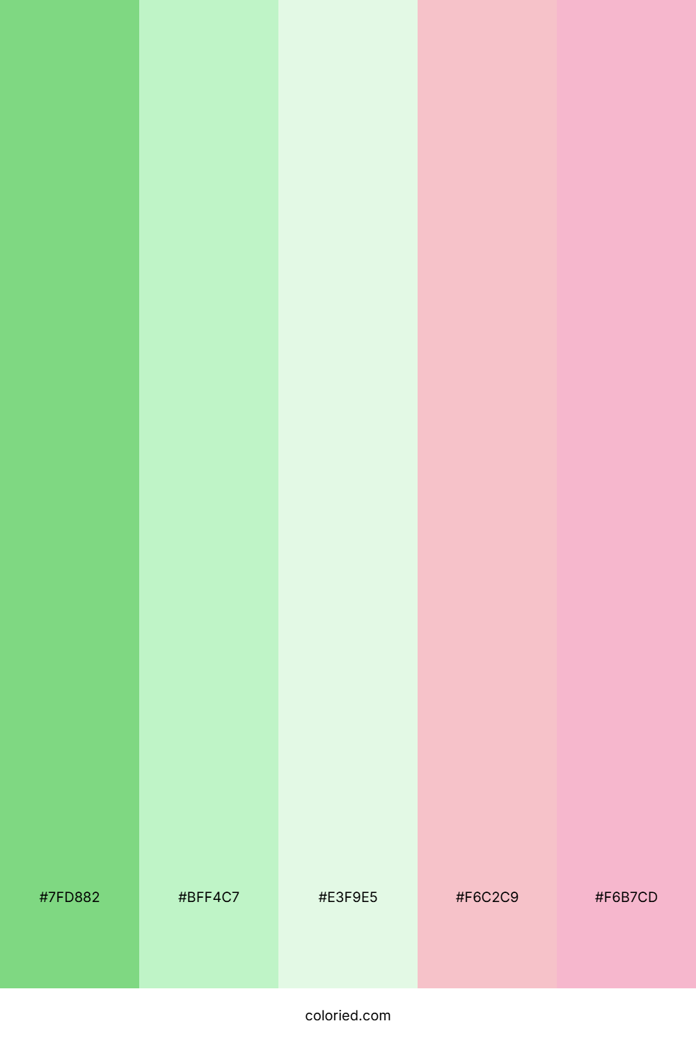 Mint Green And Soft Pink Color Palette