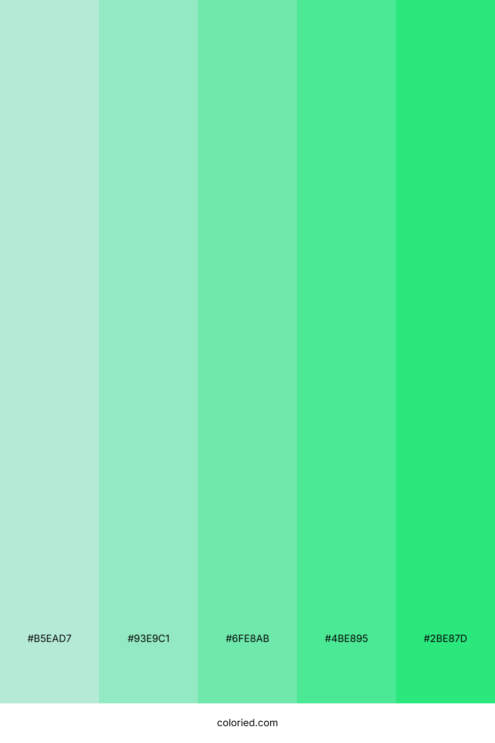 Mint Green Gradient Color Palette