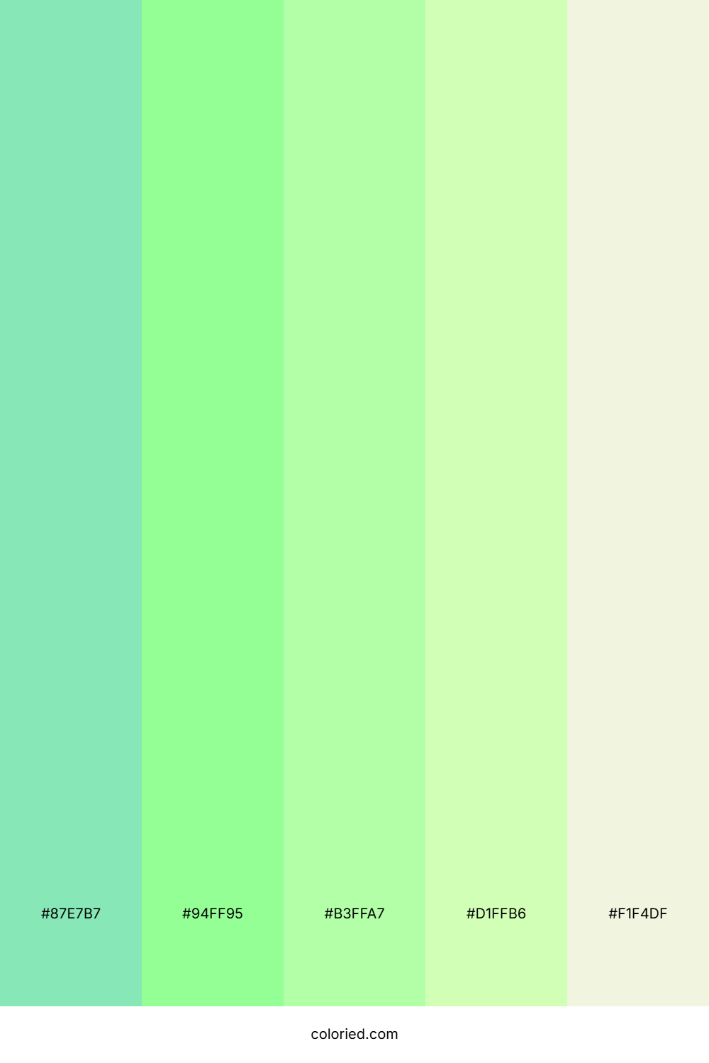 Mint Light Burst Color Palette
