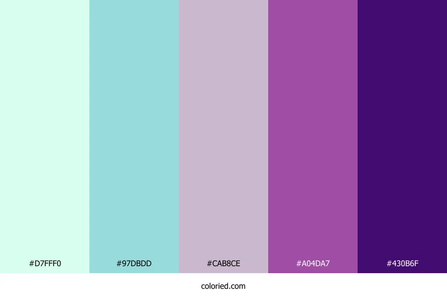 Minted Lavender Twilight Color Palette