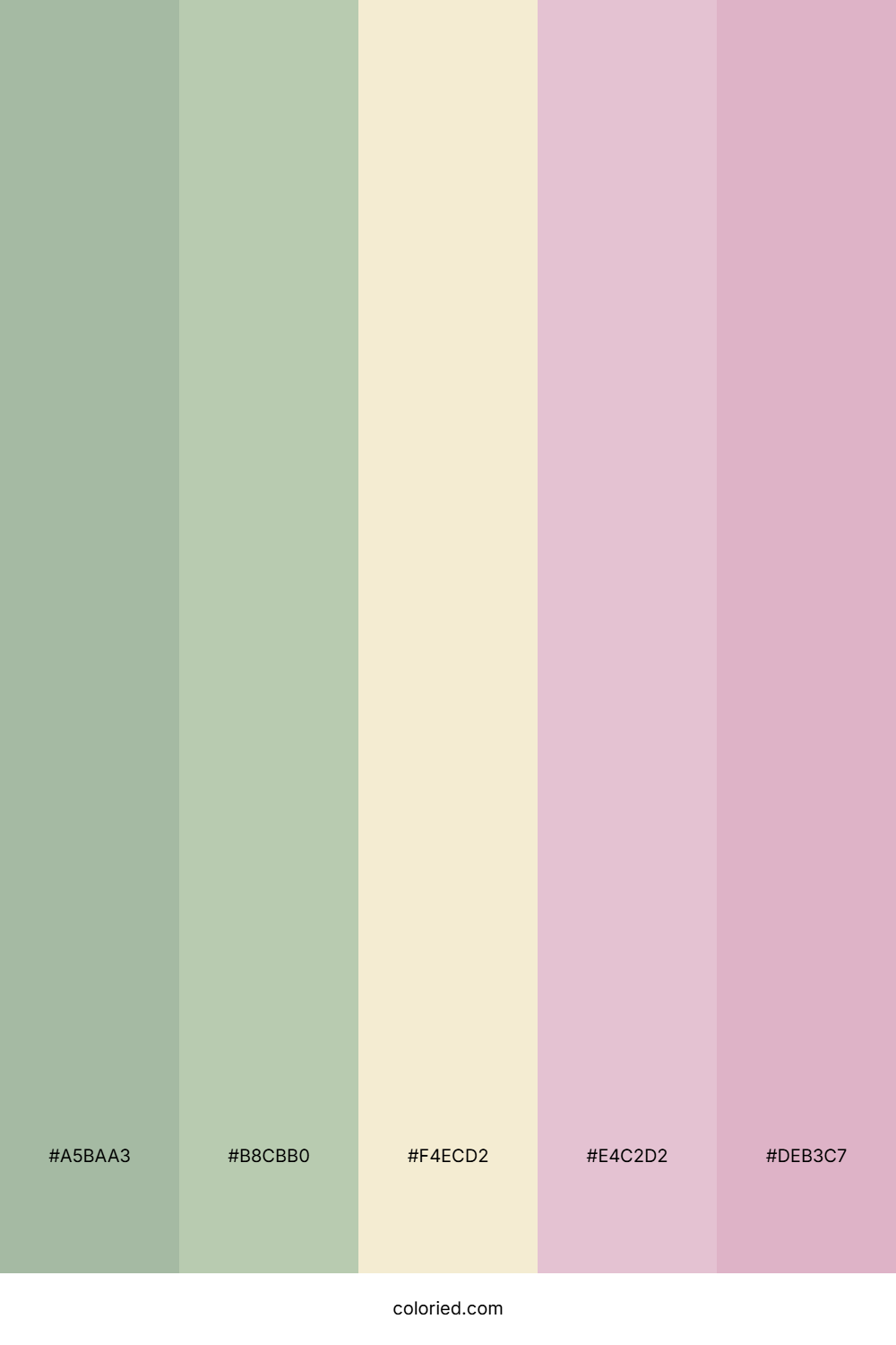 Minted Orchid Cream Color Palette