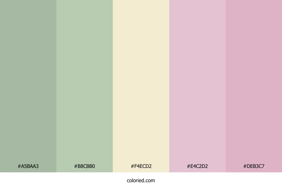 Minted Orchid Cream Color Palette