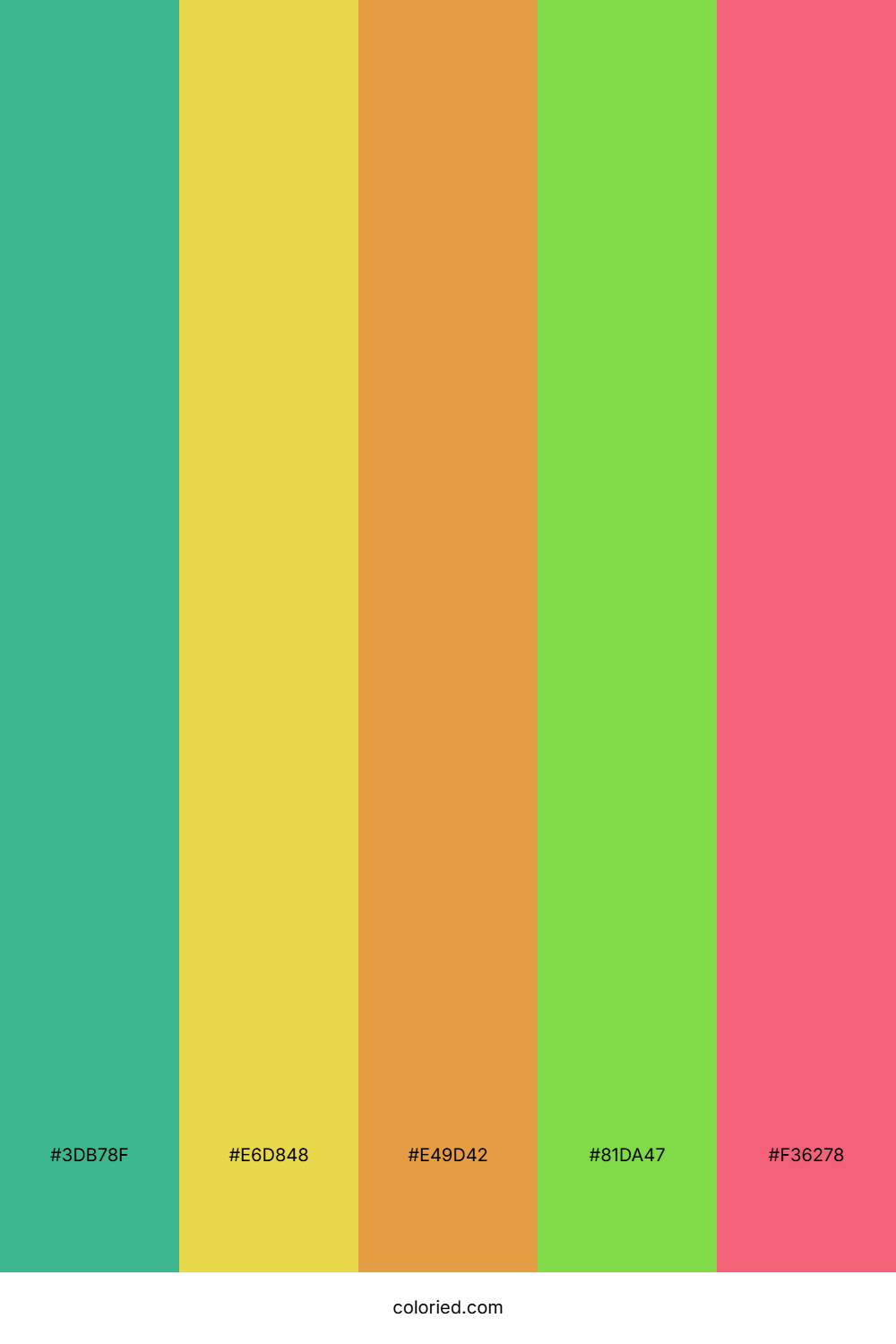 Minty Citrus Burst Color Palette