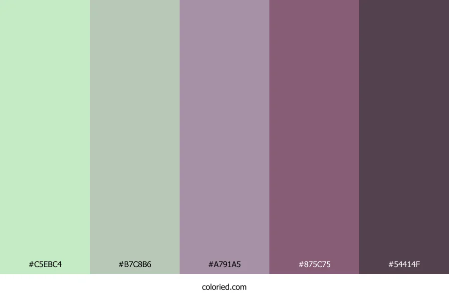 Minty Lavender Breeze Color Palette