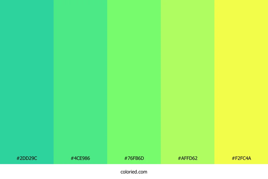 Minty Lemon Joy Color Palette