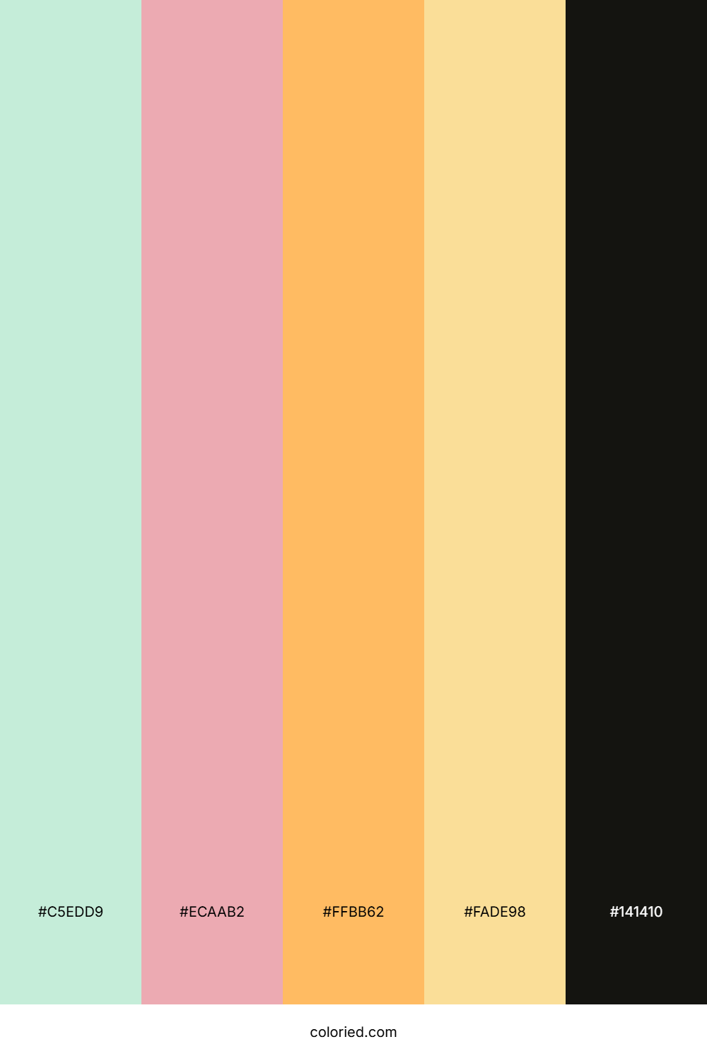 Minty Peach Glow Color Palette