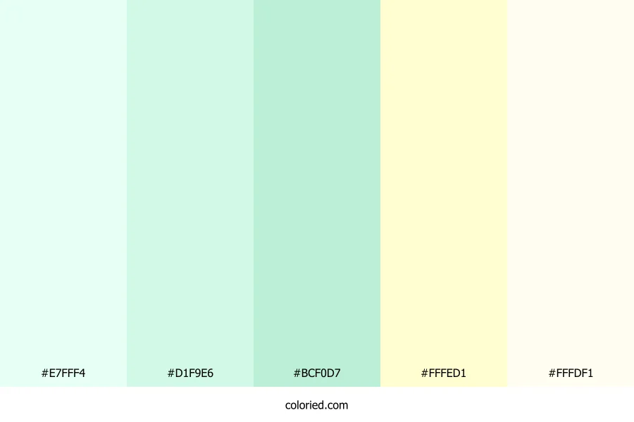 Mist Mint Glow Color Palette