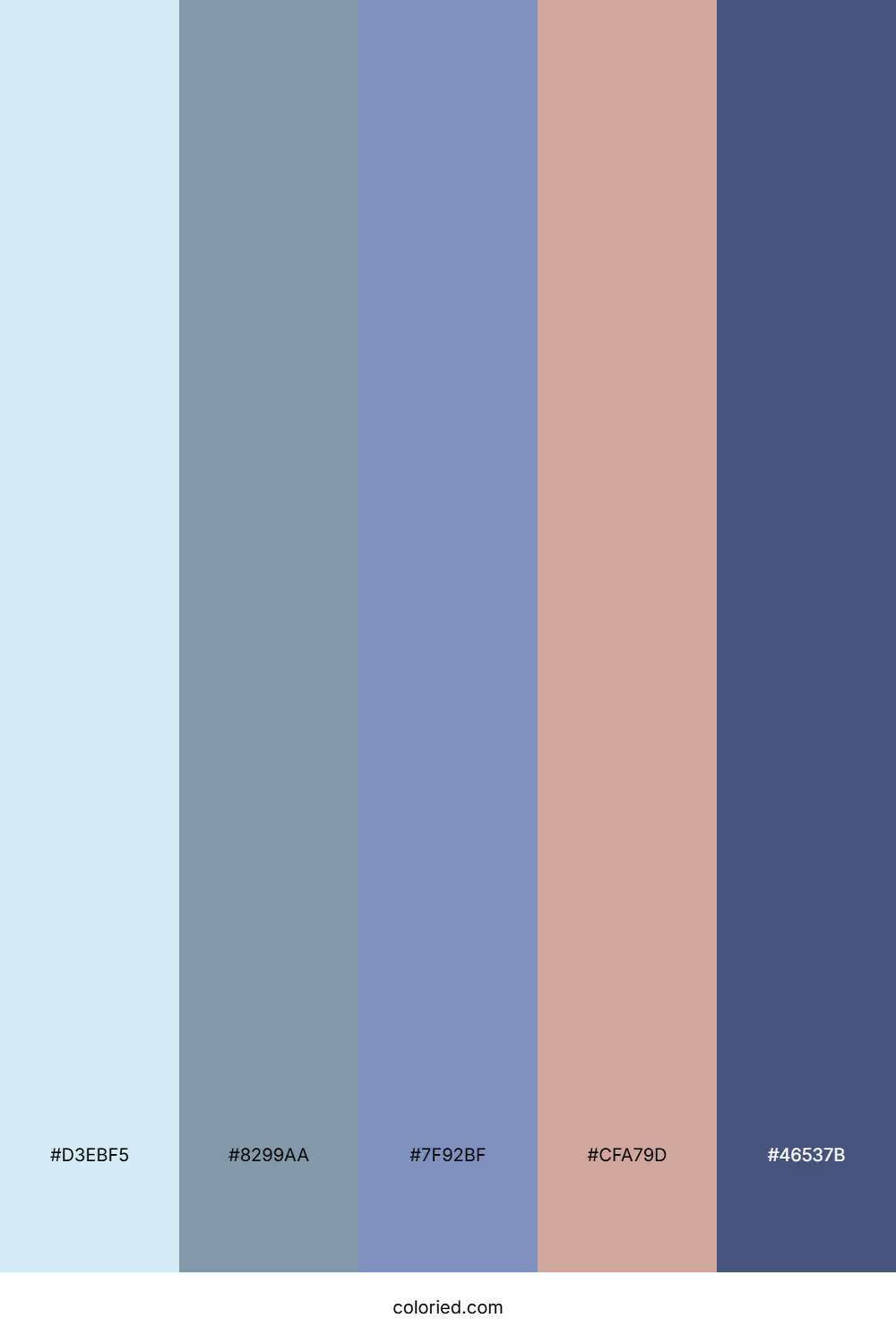Misty Blue and Slate Gray Color Palette