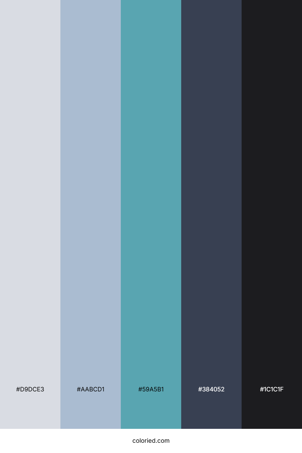 Misty Blue Dawn Color Palette