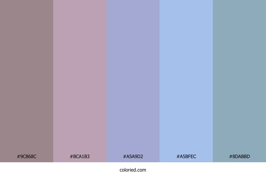 Misty Lavender Drift Color Palette