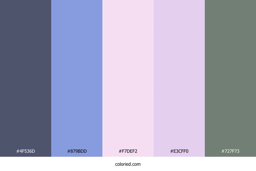 Misty Lavender Garden Color Palette