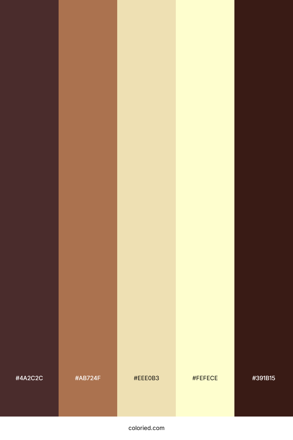 Mocha Almond Cream Color Palette