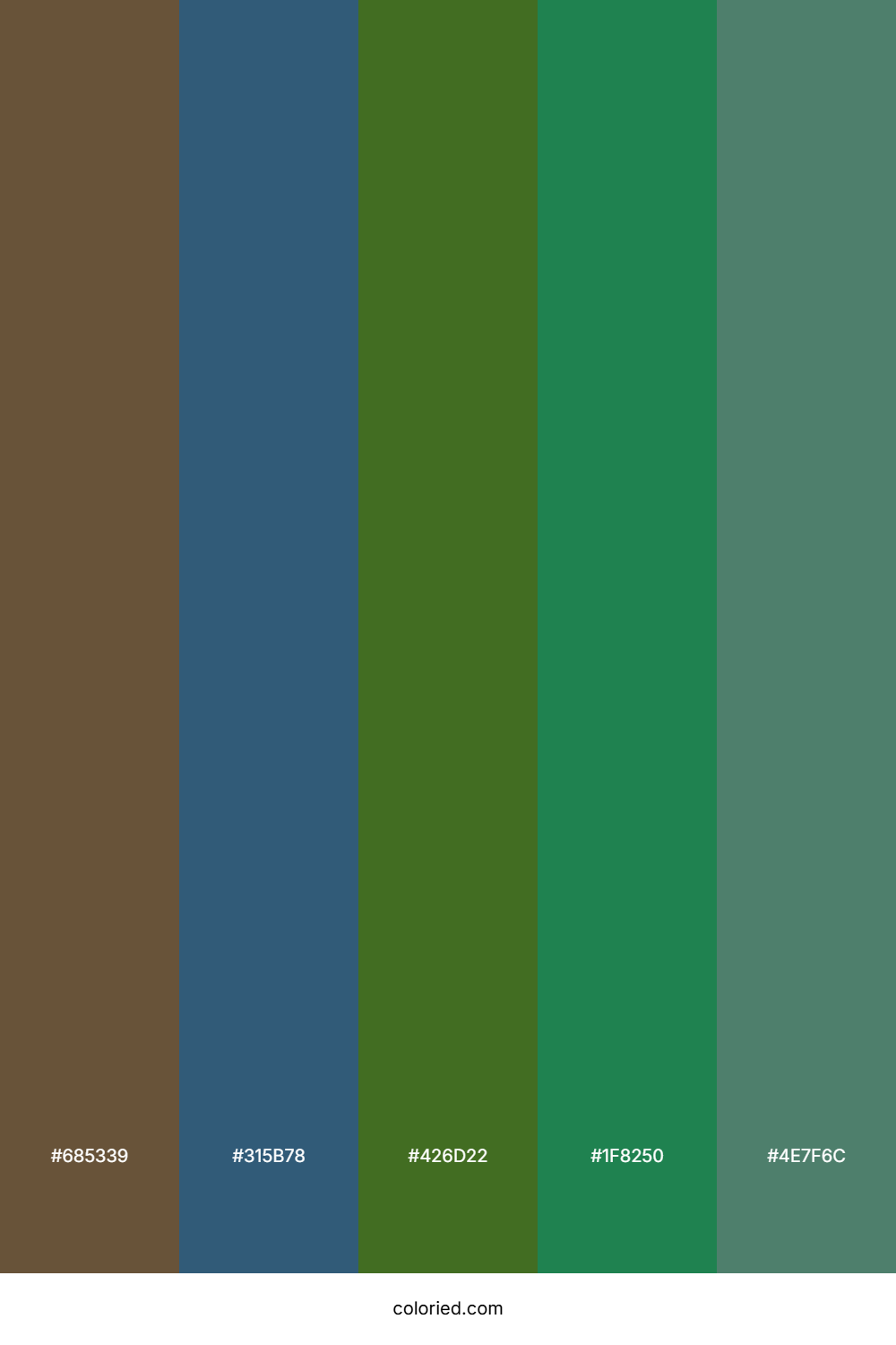 Mocha and Forest Green Color Palette