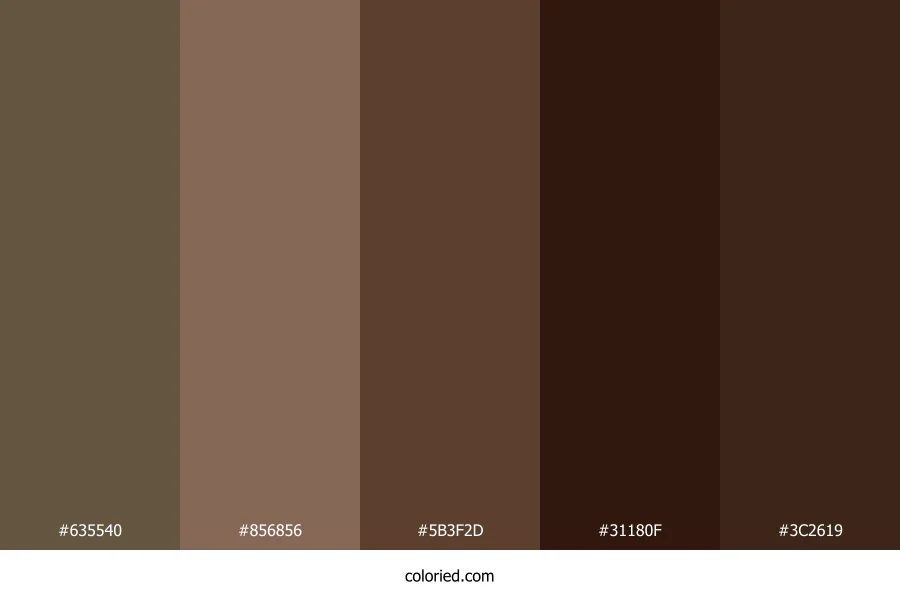 Mocha and Walnut Color Palette