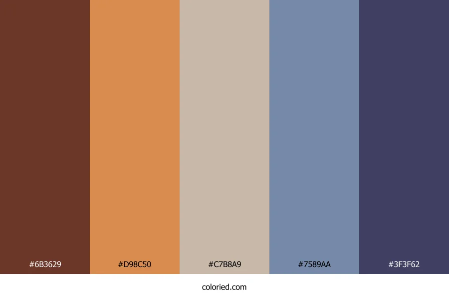 Mocha Caramel Twilight Color Palette