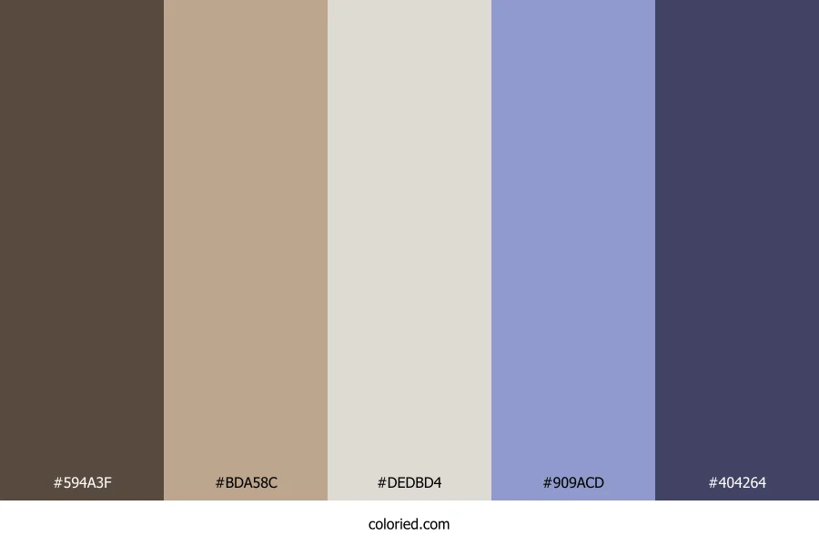 Mocha Lilac Tide Color Palette