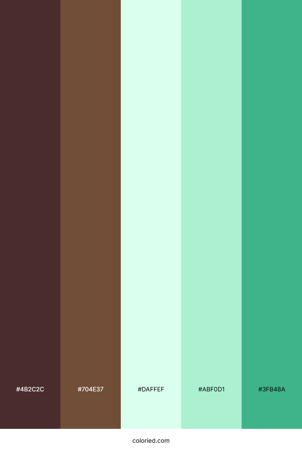 Mocha Mint Forest Color Palette