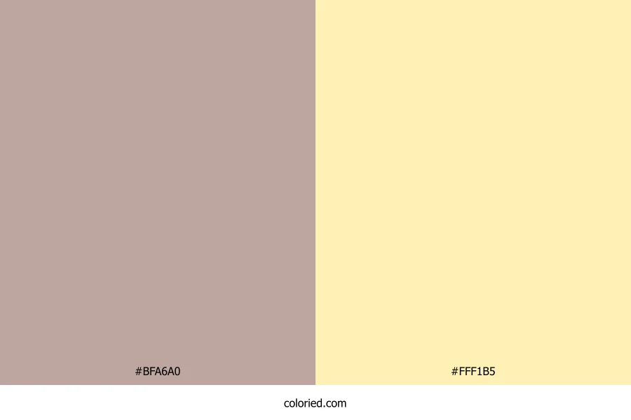 Mocha Mousse and Butter Yellow Dress Combination