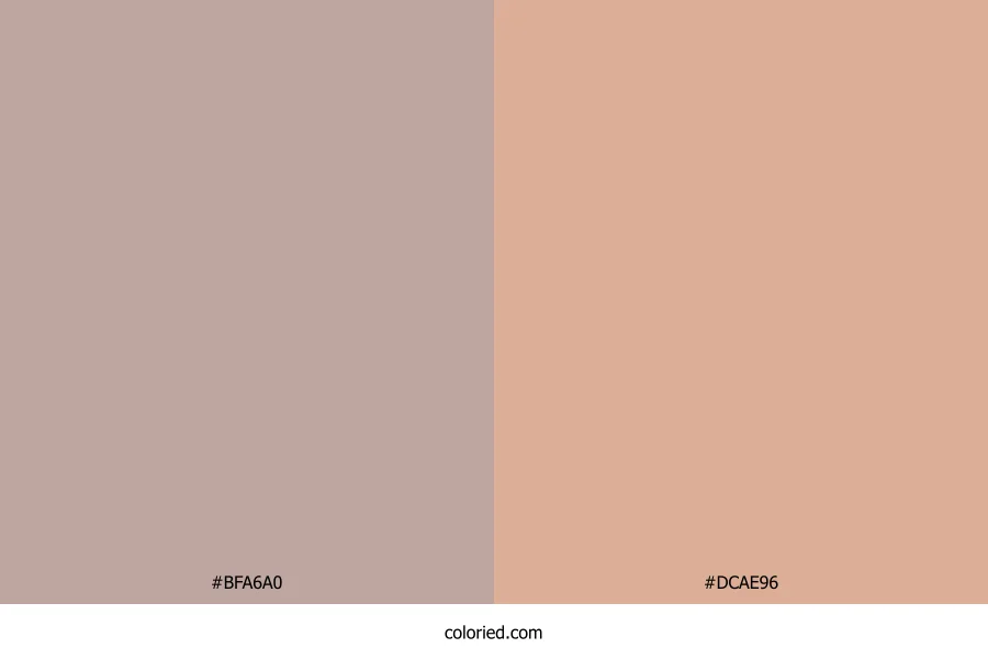 Mocha Mousse and Dusty Rose Dress Combination