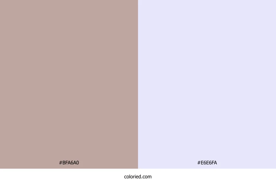 Mocha Mousse and Lavender Dress Combination