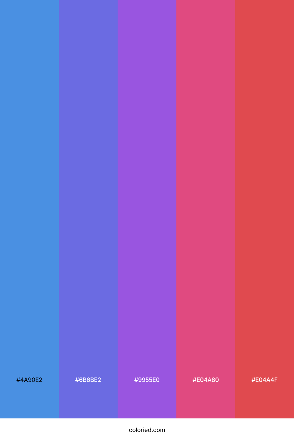 Modern Bluish Red Gradient Color Palette