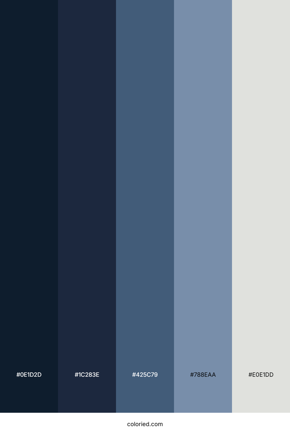 Modern Dark Blue Color Palette