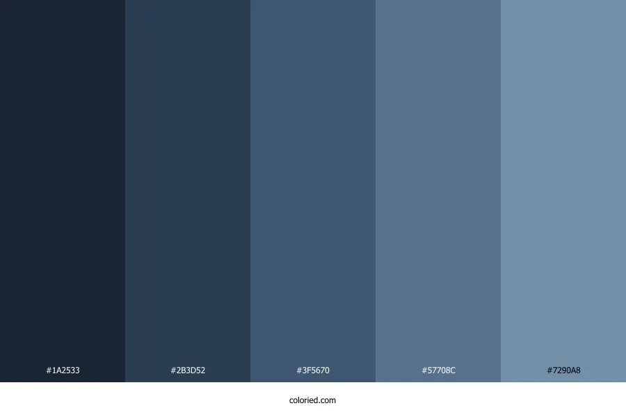 Monochrome Blue Color Palette