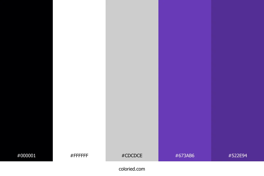 Monochrome Violet Color Palette