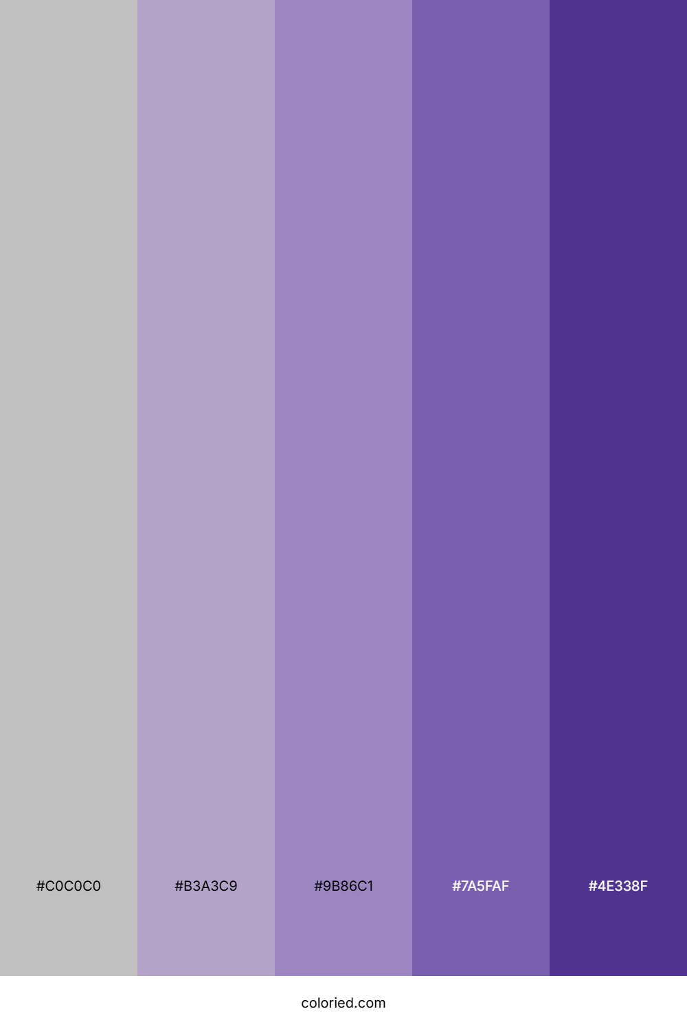 Moonlight Silver and Purple Palette