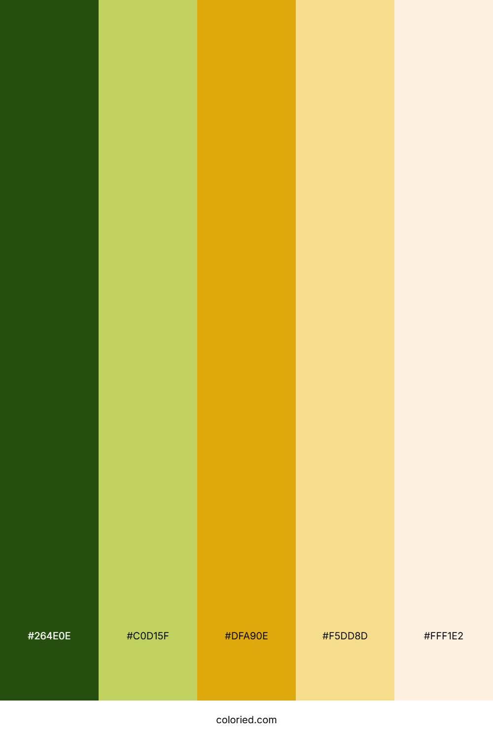 Moss Citrus Honey Color Palette