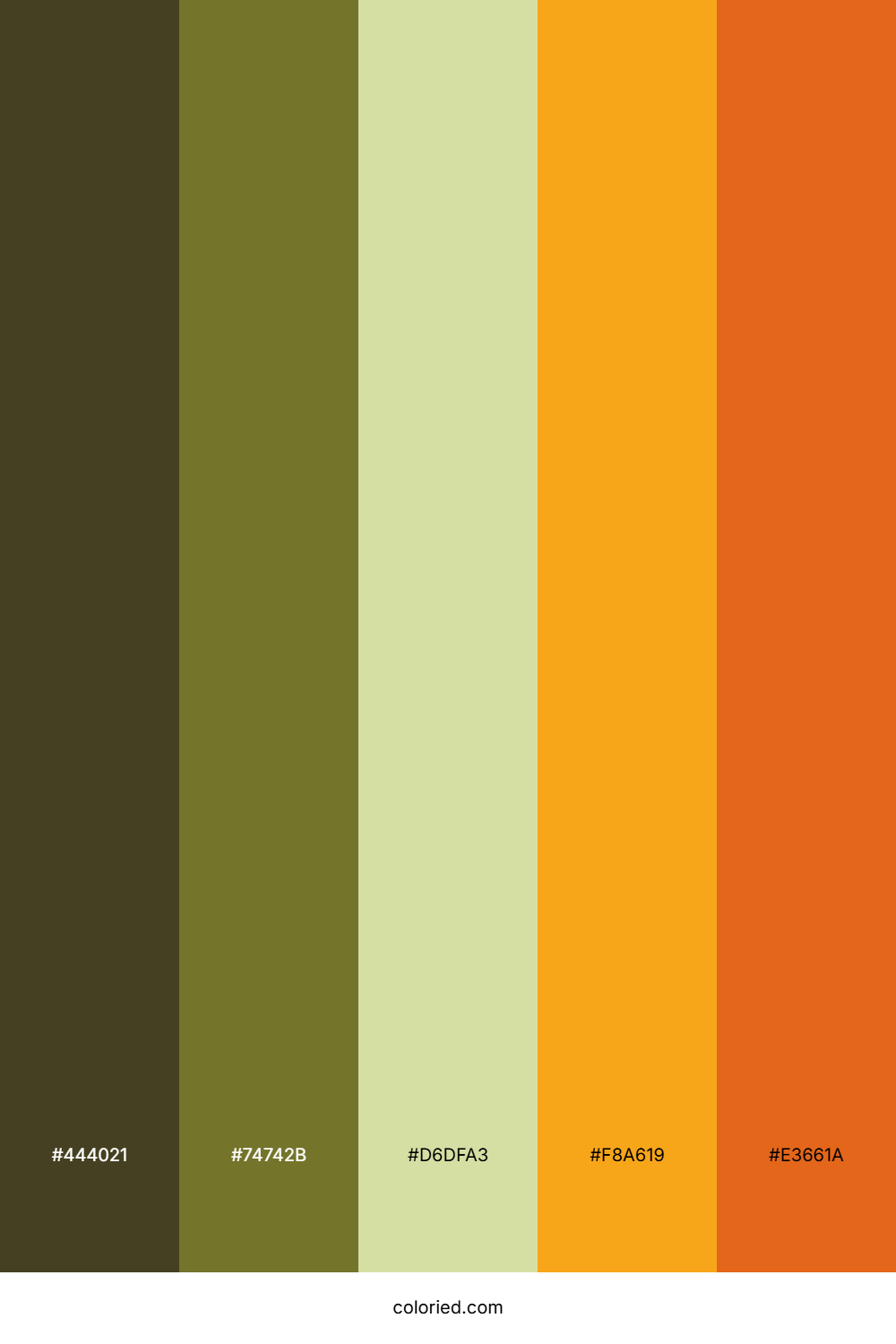 Moss Lemon Flame Color Palette