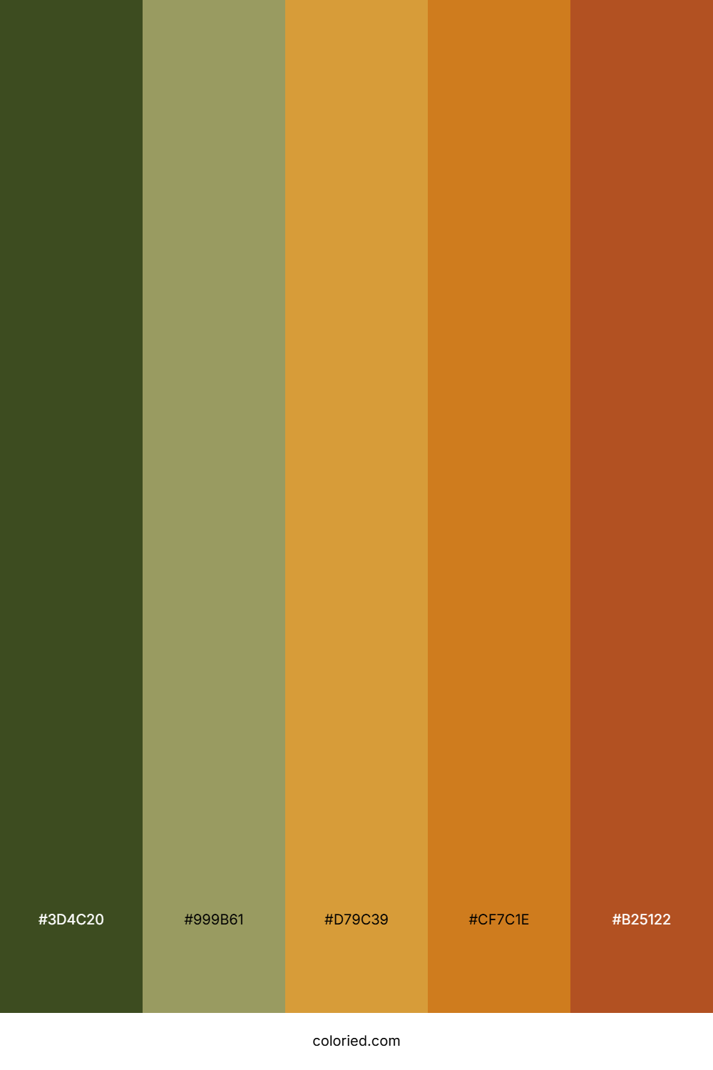 Moss Olive Amber Color Palette